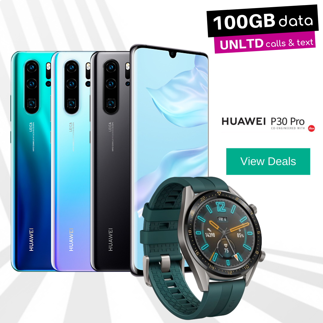 100GB Data Plus Free Huawei Watch GT 