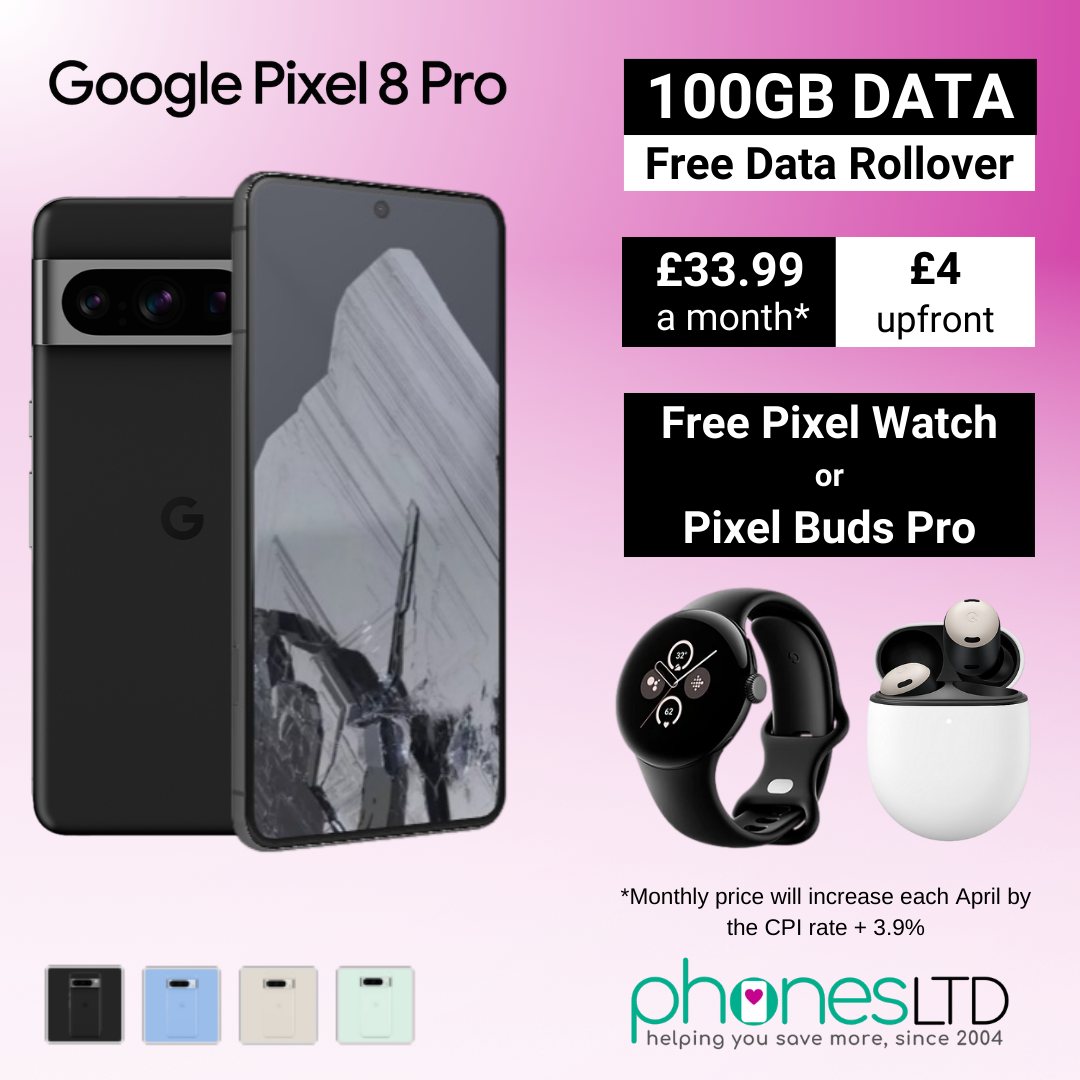 Google Pixel 8 Pro Deals with Free Pixel Buds Pro or Pixel Watch