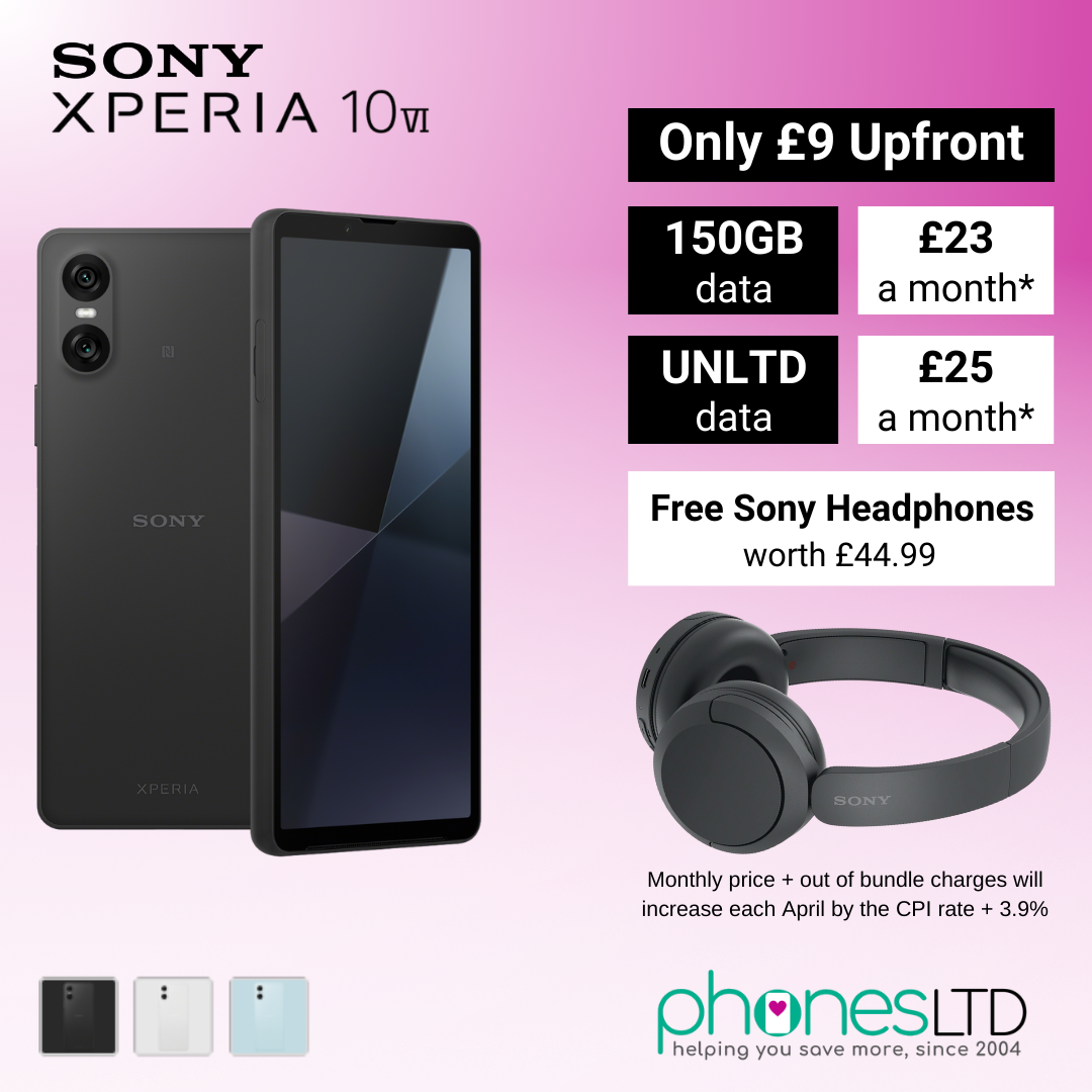Sony XPERIA 10 VI Deals with Free Sony Headphones